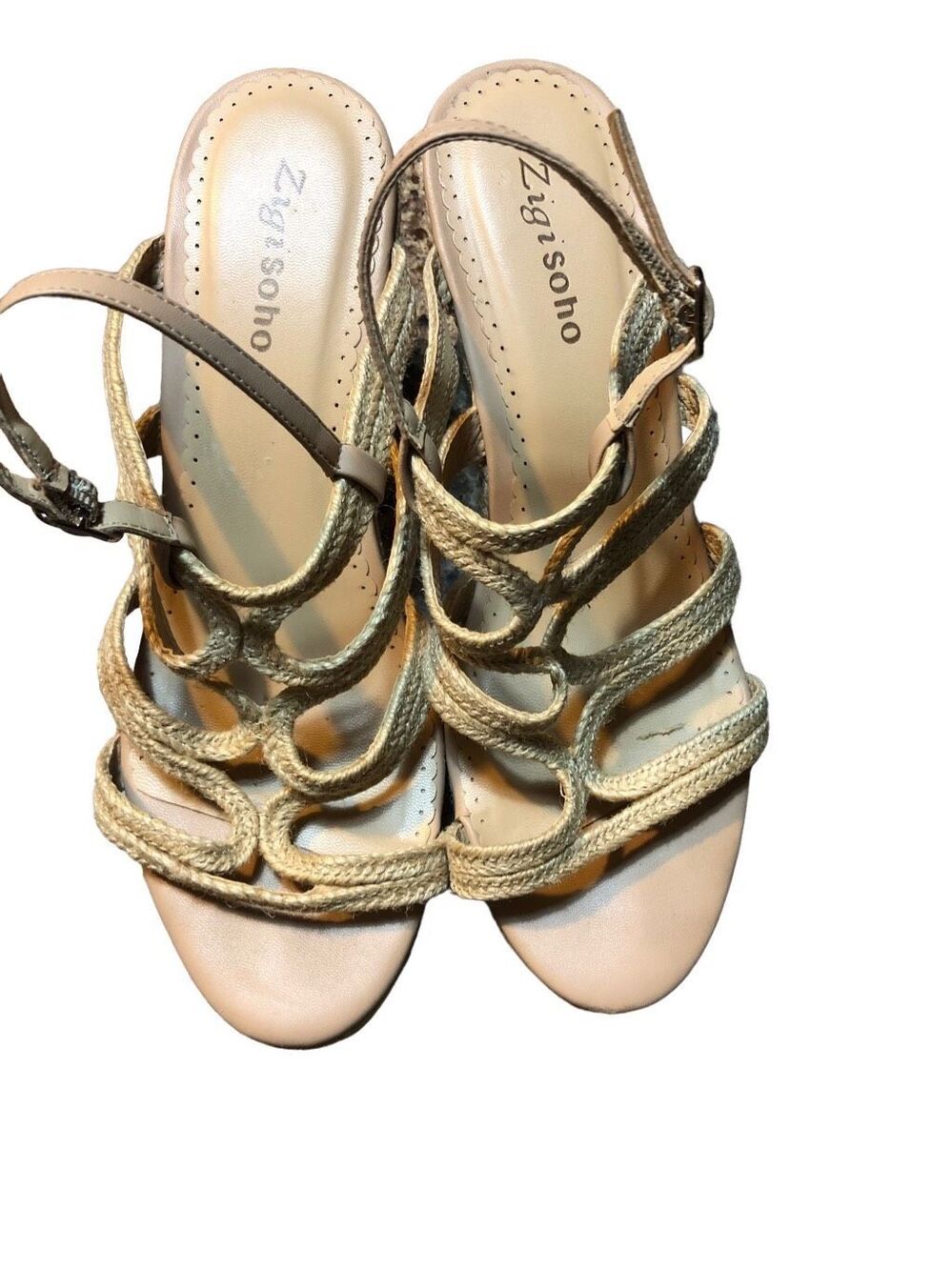 Wedge espadrilles Boho woven upper Zigi soho tan wedge espadrilles wedge size 9
